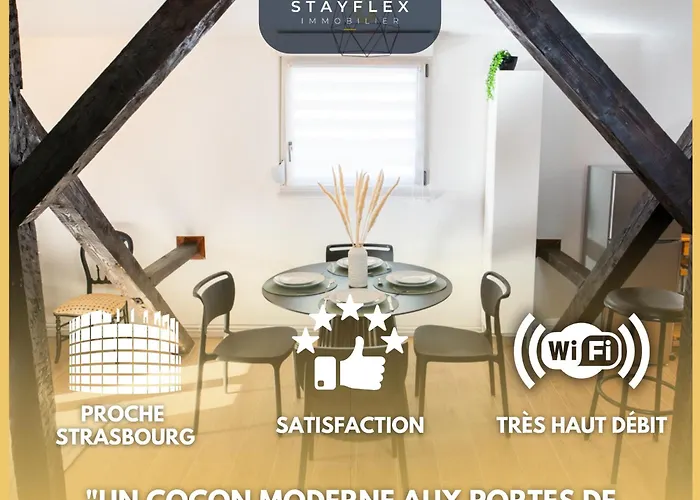 아파트 Le Cosy Du Brasseur - Magnifique Duplex, Proche Strasbourg 쉴티그하임